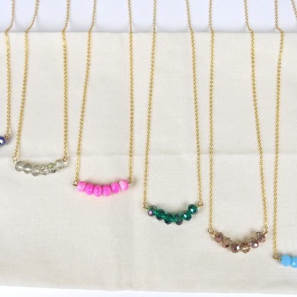 Sparkle Beaded Gold Necklace - Picture 6 of 8